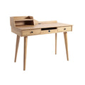 Bureau en bois avec rangements intégrés et design épuré