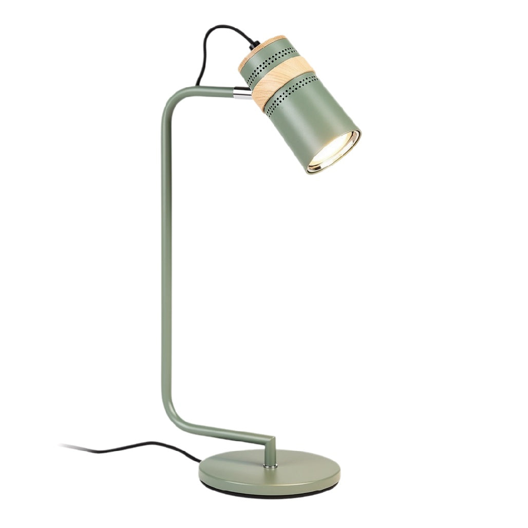 Lampe de bureau moderne avec abat-jour orientable en métal vert